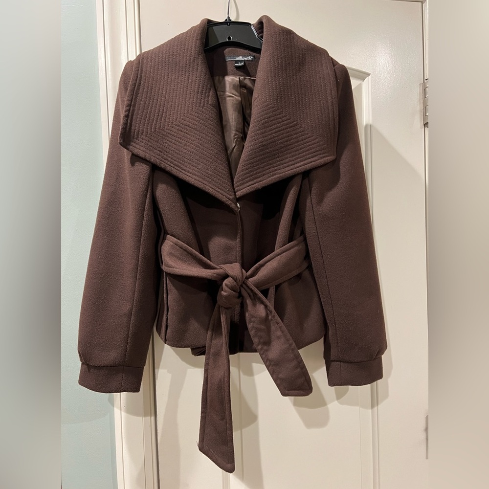 Willi Smith Chocolate Wide Collar Coat